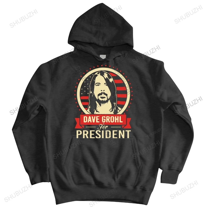 

new casual loose hoody men cotton tops Man zipper jacket DAVE GROHL PRESIDENT men unisex casual cool pullover bigger size