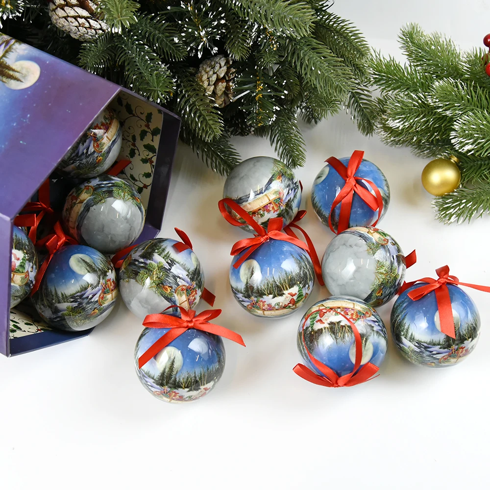 14 PCS Christmas Tree Decor Ball Baubles Ornament  Xmas Tree toys Xmas Party Hanging Ball for Home Party Ornament Christmas Gift