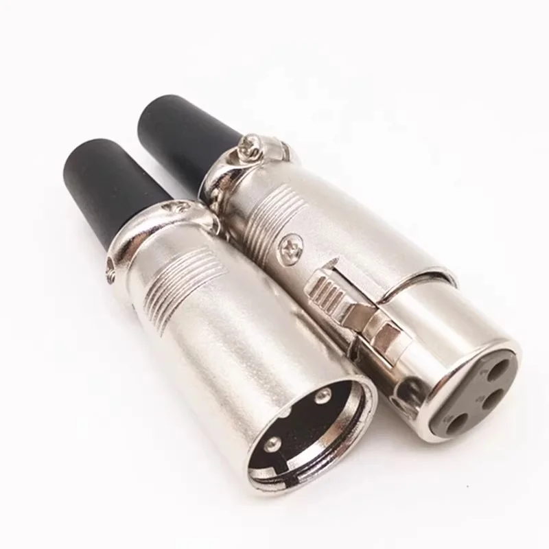 5/20PCS XLR head microphone plug Japanese style faucet J3P Canon 3Pin 4Pin 5Pin balanced male and female head socket Connector