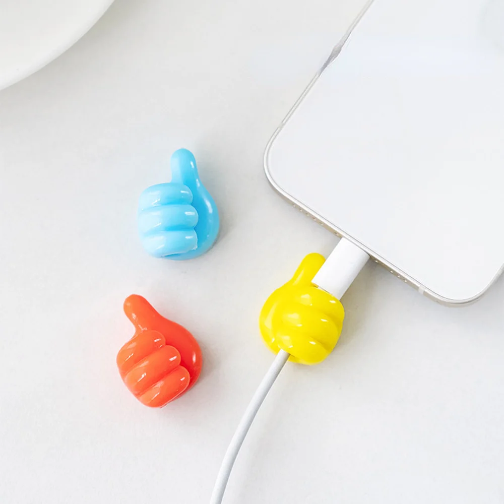 Thumb Style Hooks Charge Data Cable Holder Managment Adhesive Cable Support Organizer Wall Hooks for Keys Multifunctional Clip