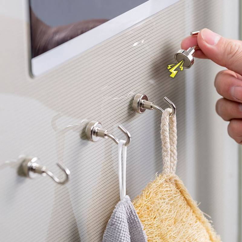 Strong Magnetic Hooks Practical Load Bearing Hook Multi-Purpose Storage For Home Kitchen Bar Storage Key Coat Cup Hanging Hook