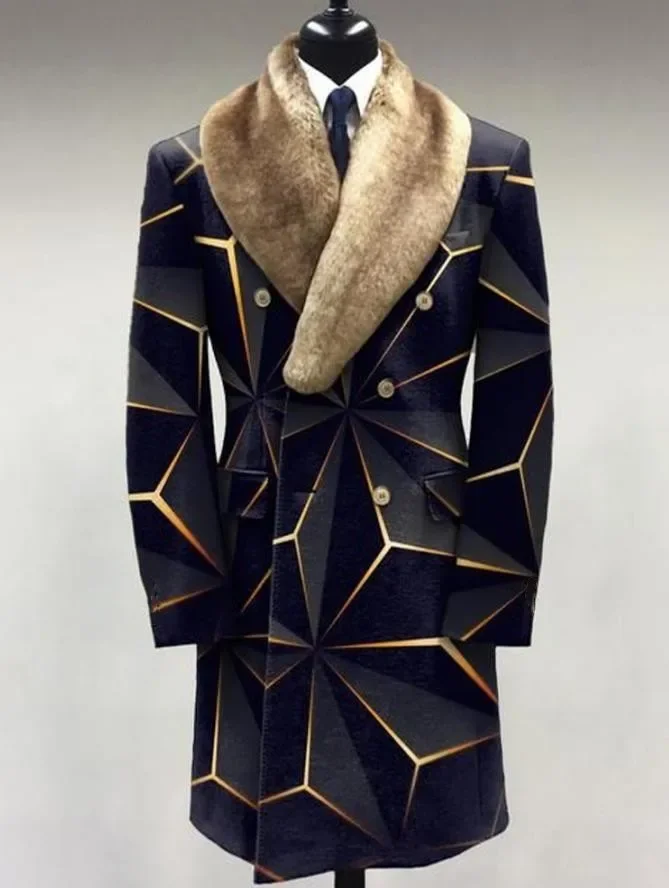 Wool Overcoat European and American Men's Double-breasted Coat Autumn and Winter