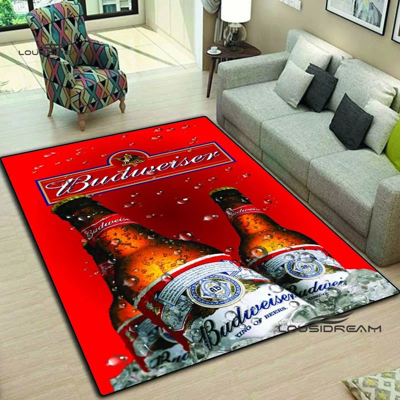 Classic Budweiser Beer carpet and rug modern bar living room bedroom Large area soft carpet study porch bedside non-slip mat 6