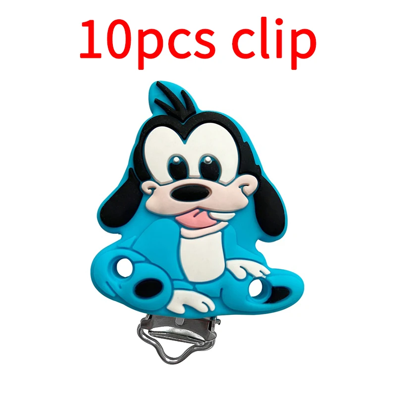 10pcs Silicone Disney Clips, Baby Pacifier Clips Holder, Silicone Dummy Pacifier Chain Accessories, BPA-Free Customized, Pacifier Clip, Pacifier Chain, Pacifier Accessories