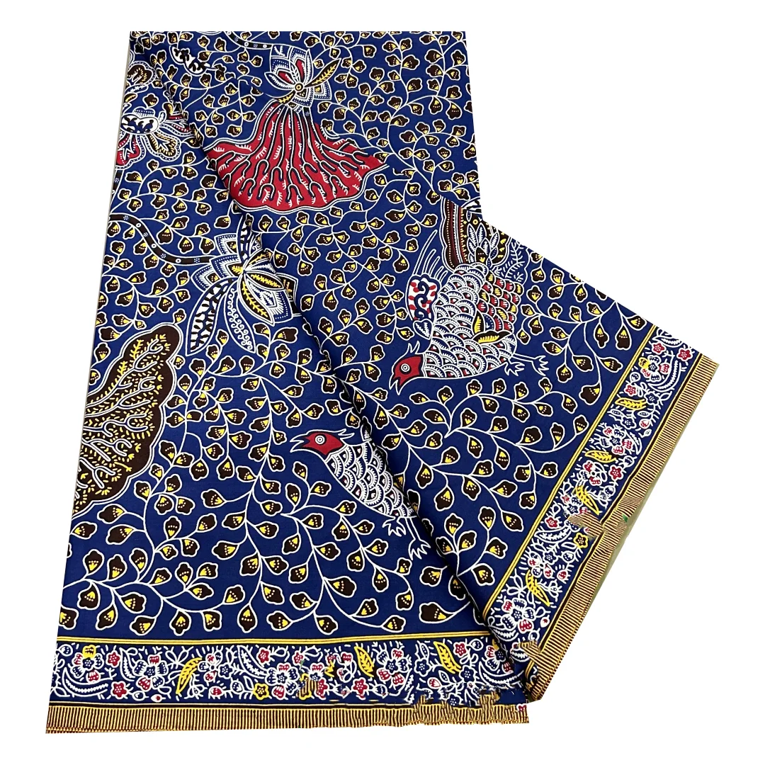 Dutch Hollandais Print Fabric High Quality Veritable Real Wax Guaranteed Africa Tissu Dutch Pagne Dress Cotton 6 Yards