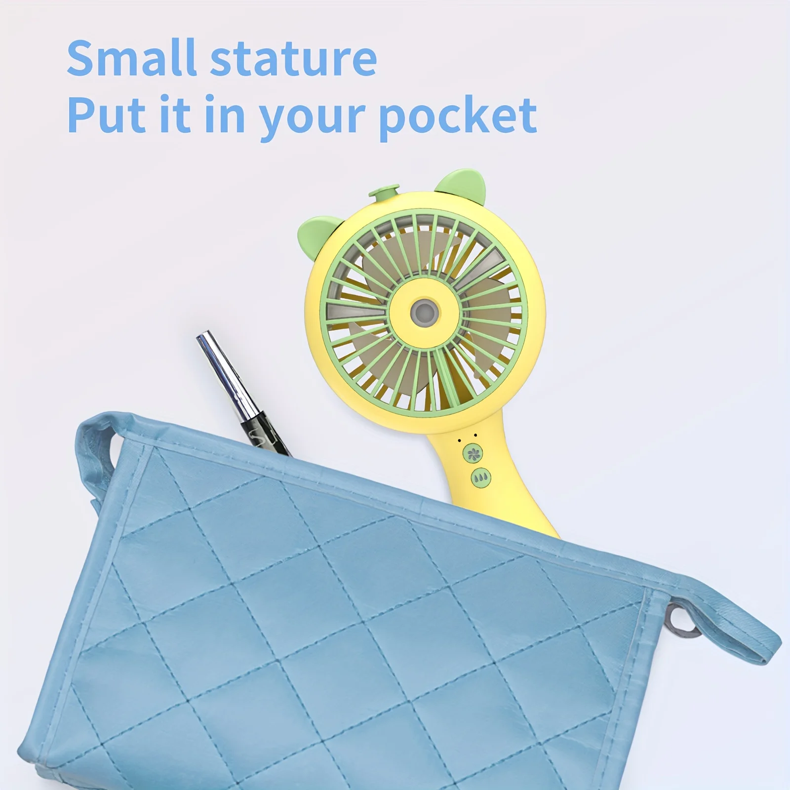 Handheld Fog Fan, Small Rechargeable Personal Cooling Fan with Portable Fog Water Function, Suitable for Indoor Travel Use 6