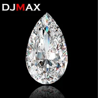 DJMAX 0.1-30ct Rare Pear Cut Moissanite Loose Stone D Color VVS1 Lab Grown Super White Certified Pear shape Moissanite Diamonds 1