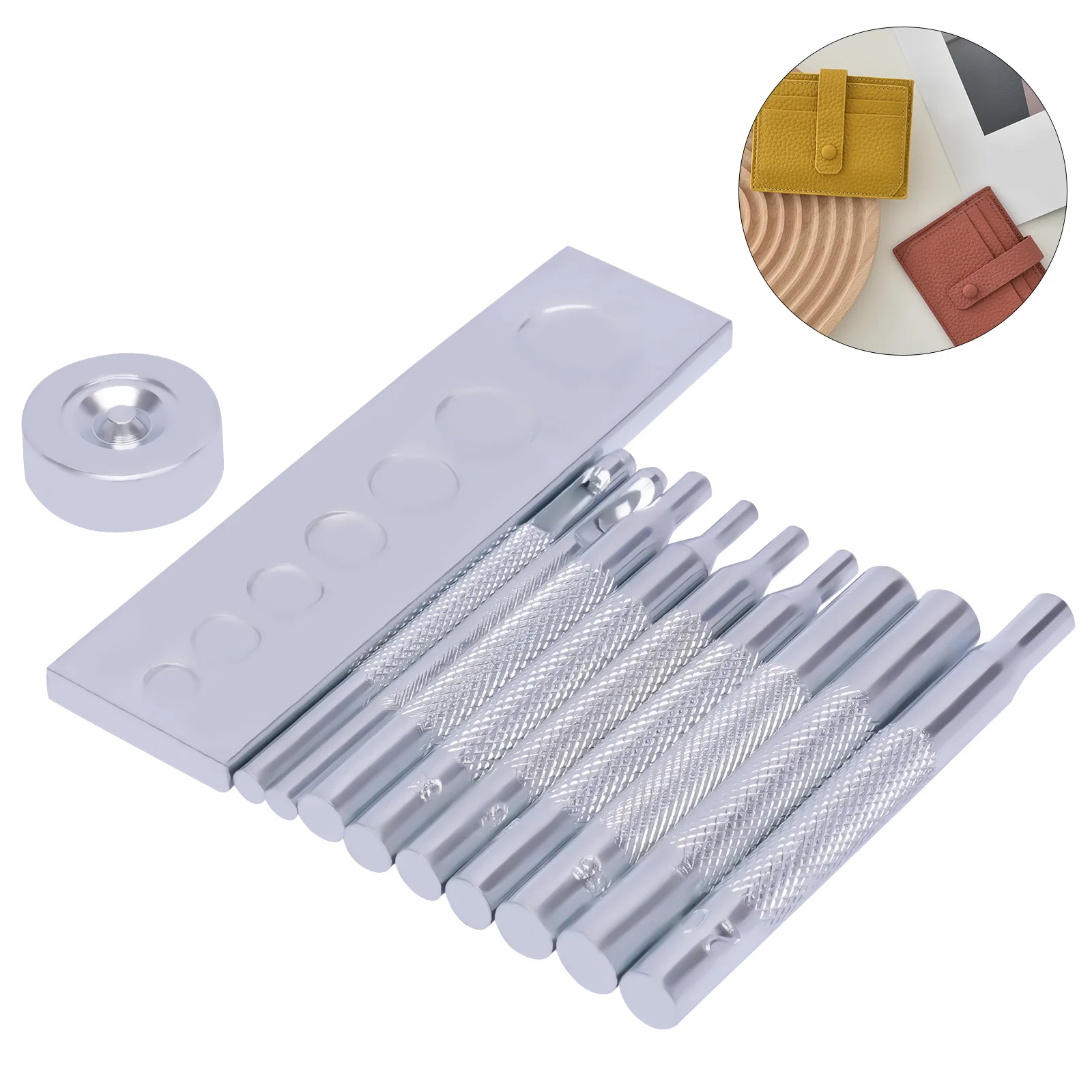 Rivet Setter Kit, Snap Rivet Setter Professional Large Installation Tool  With Base For Install Rivet Button 