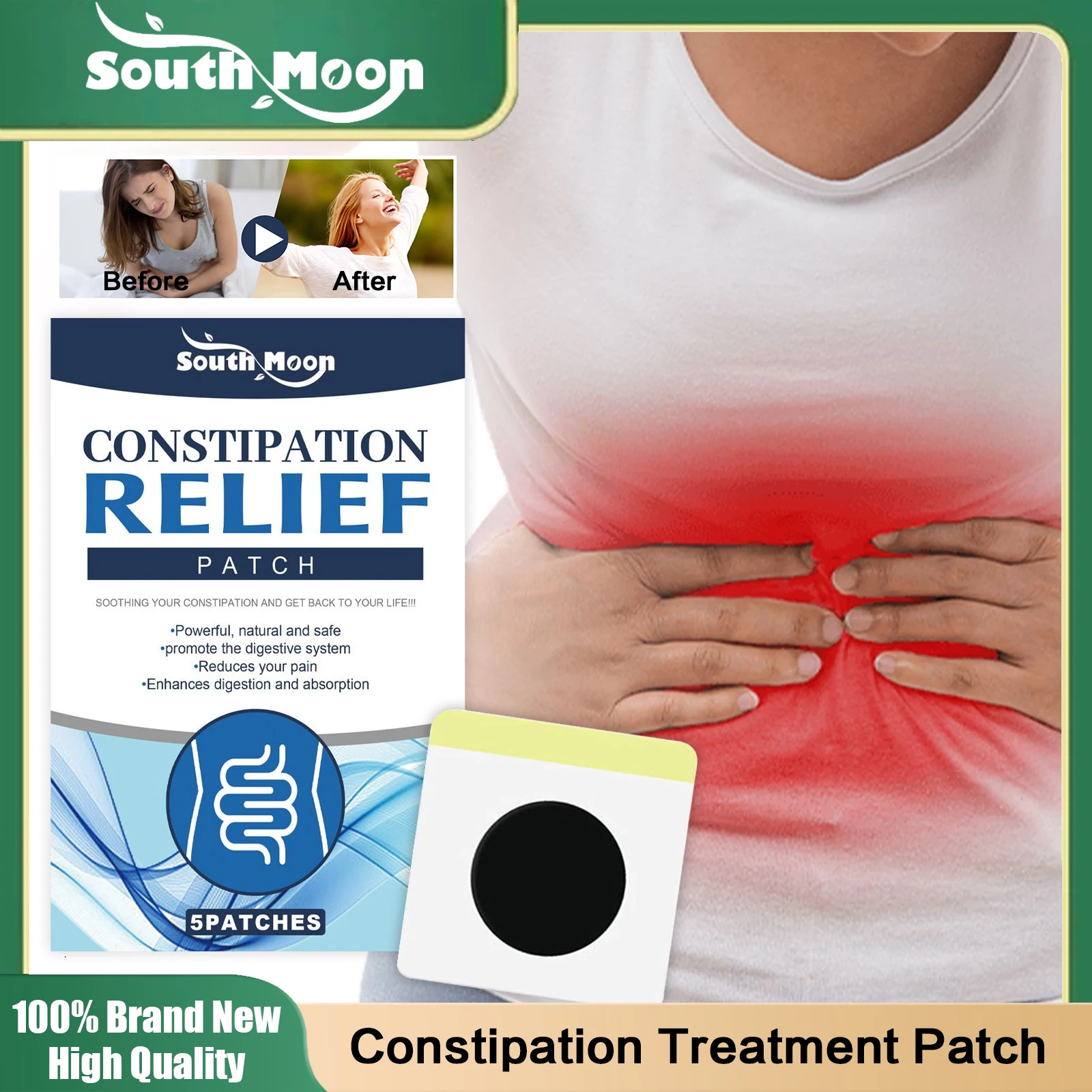 Constipation Treatment Patch Improve Poor Bowel Movement Relief