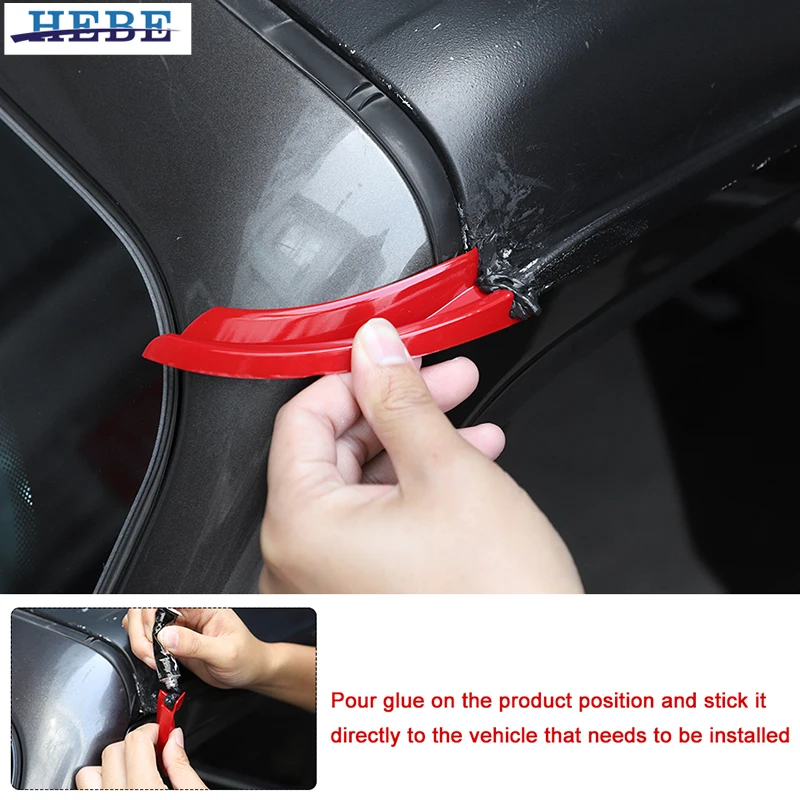 HEBE ABS Roof Rainwater Diversion Trough for Jeep Wrangler JL Accessories