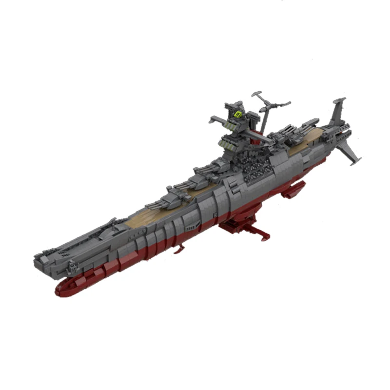 

Moc Classic Animation Space Battleship Yamato Famous Spaceship Military Weapon Space Ship Model Building Blocks DIY Kids Toys