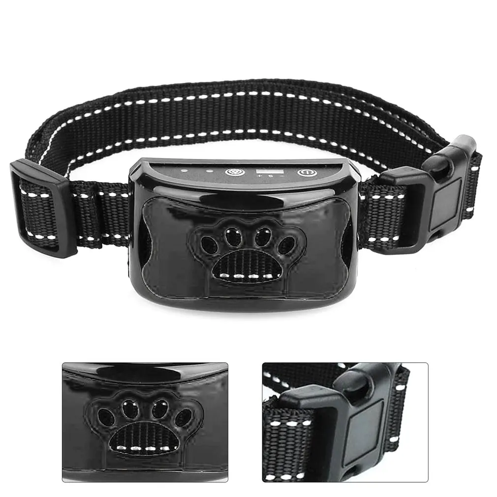 Pet Dog Anti Barking Device USB Electric Ultrasonic Dogs Training Collar Dog Stop Barking Vibration Anti Bark Collar