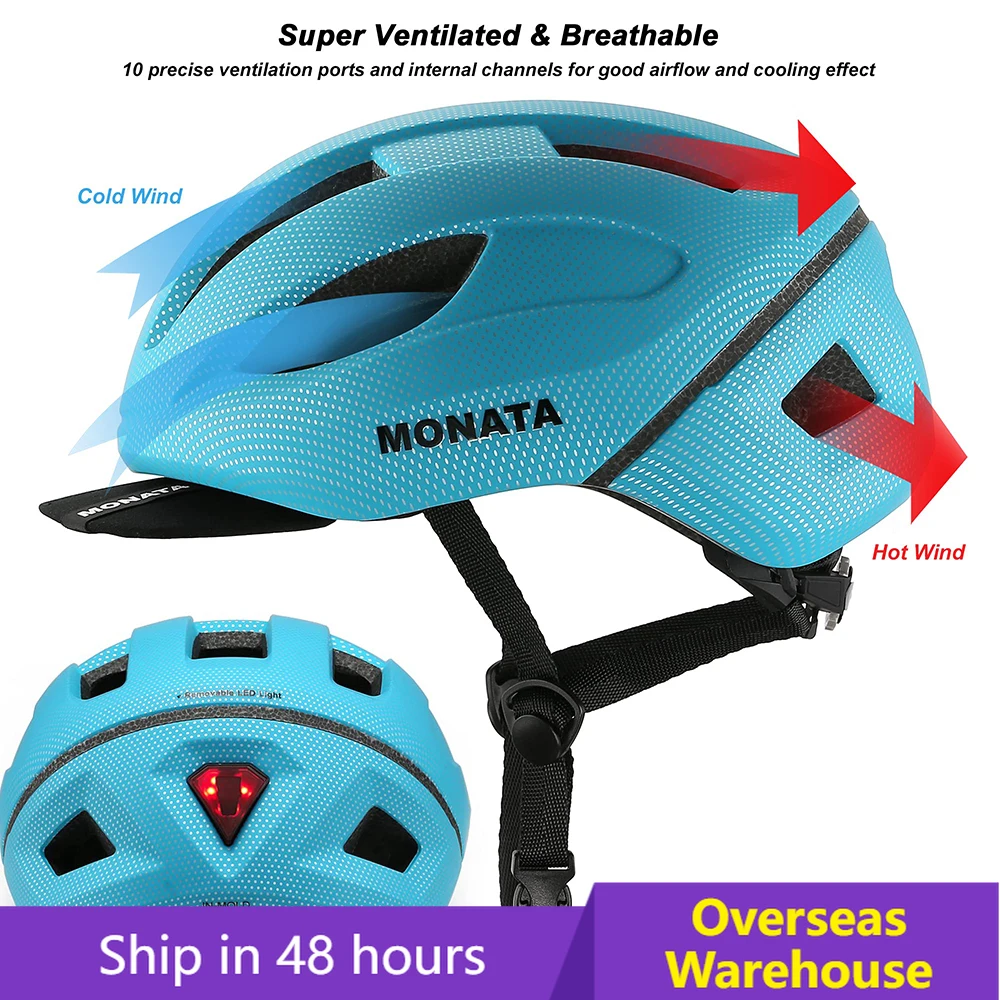Monata Cycling Helmet With Rearlight 