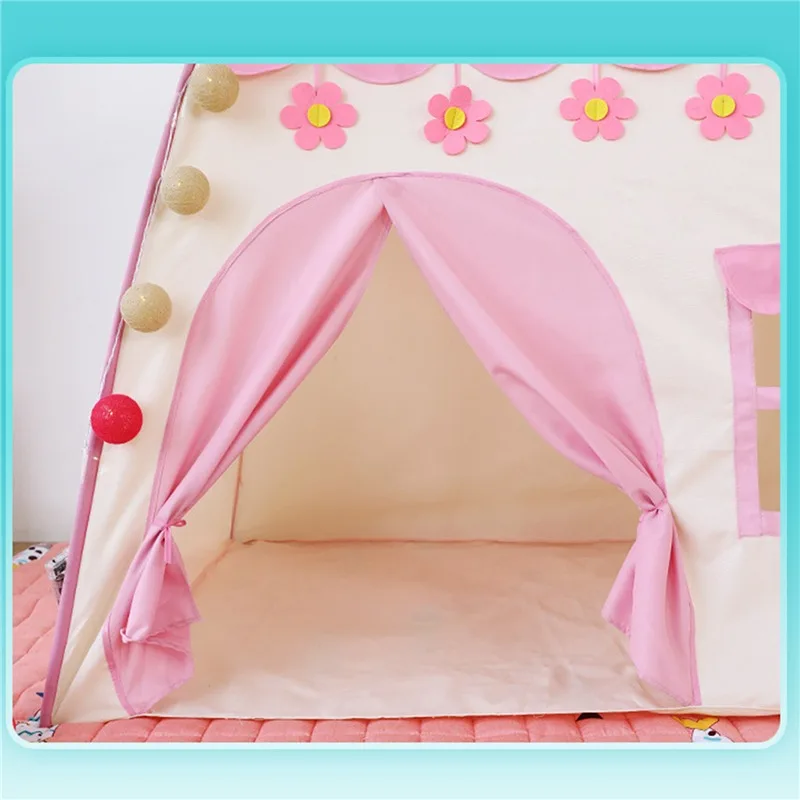 Children Toy Tent 1.35M Portable Baby Tent Toys Kids Folding Tents Baby Play House Girls Pink Princess Castle Children Room Decor