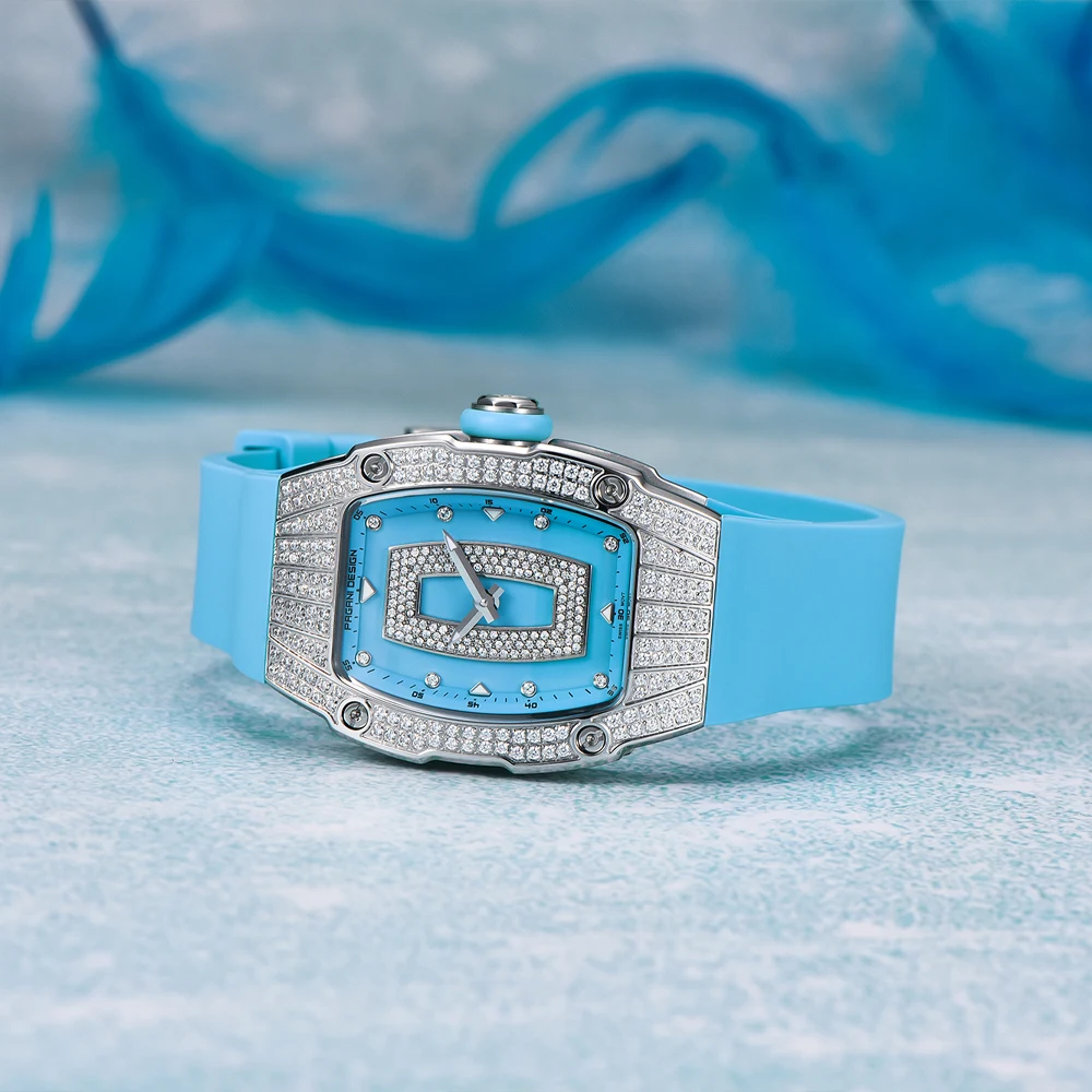 2024 Luxury Women Fashion Watches Quality Diamond Studded Quartz Watch Ladies Silicon Strap Wristwatch Elegant Religio Masculino