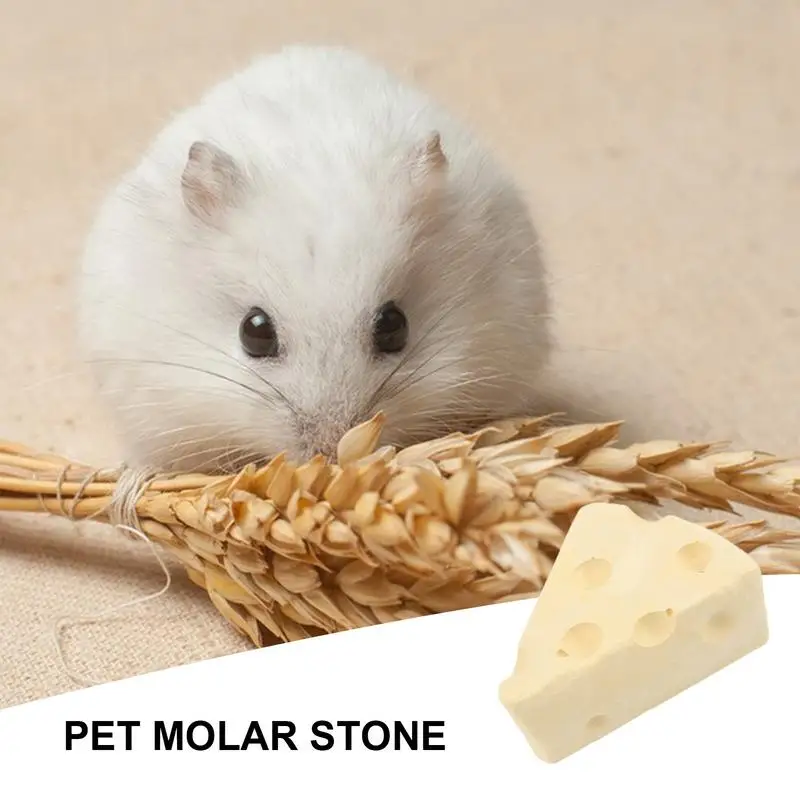 Pet Chew Toys Pet Teeth Grinding Stone Pet Toys Pet Teeth Grinding Toy Hamster Toy Calcium Grinding Stones Cheese Shape For Hamsters