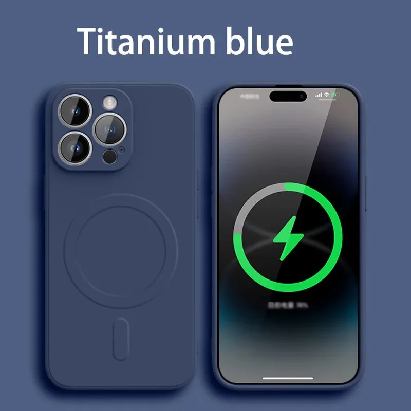 Magnetic Wireless Charging Liquid Silicone Phone Case with Magsafe Compatibility
