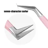 7styles Professional Eyelash Tweezers Stainless Steel Curved 3D Lashes Extension Makeup Tools Anti-static False Eyelashes Pincet 5