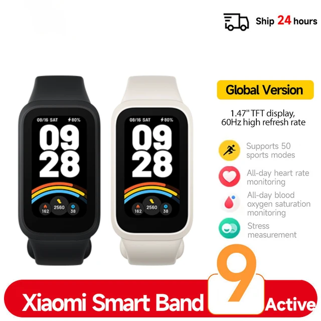 Global Version Xiaomi Smart Band 9 Active 1.47'' TFT display Xiaomi Band 9 Active Mi Band 9 Active Up to 18-day battery life