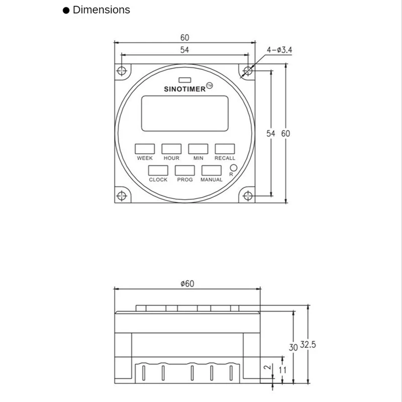 1 Piece Sinotimer Tm618n-2 Lcd Digital Programmable Timer Switch 220V Ac 7 Days With Relay Inside And Countdown Time Function