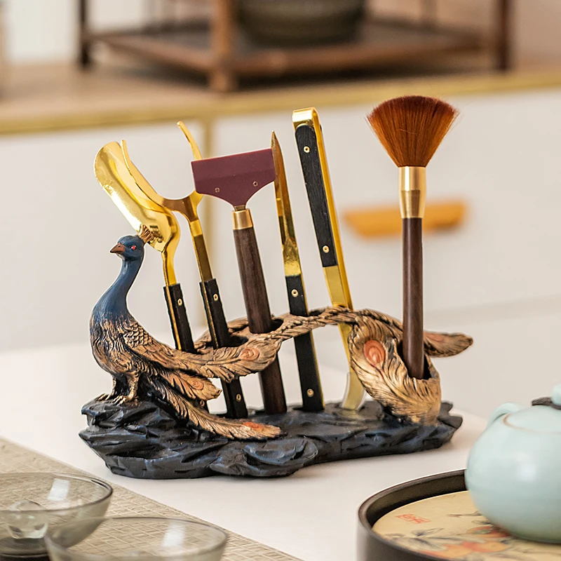 Tea ceremony six gentlemen accessories kung fu tea set supplies tea clip tea knife tea cup holder tea pen tea scraping tea tool