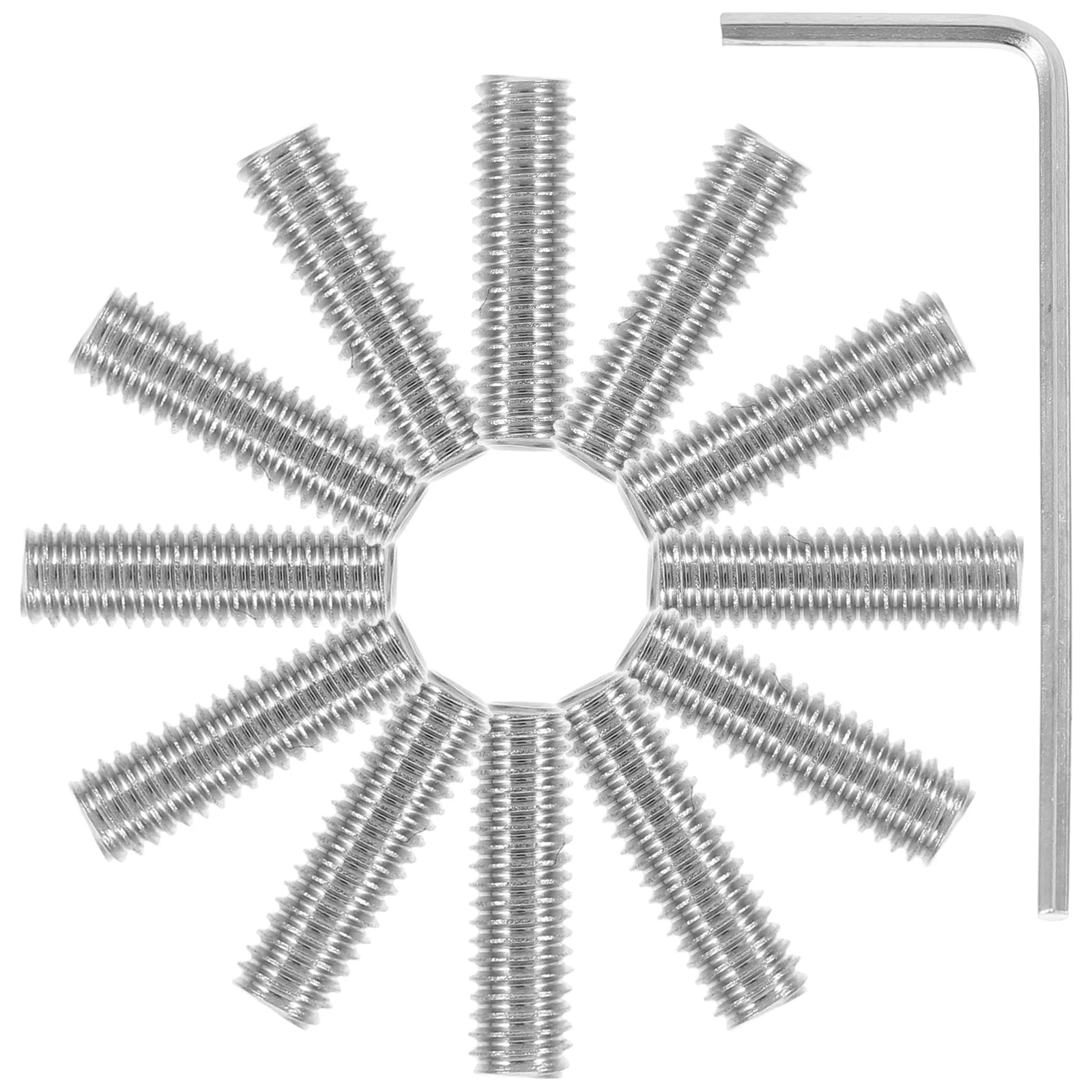 

Bridge Saddle Screws 3x10mm St/tl Electric Guitar + Hexagonal Wrench (pack of 12) Saddles for Bass Accessories