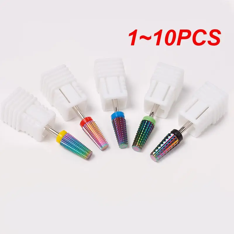 

1 ~ 10 шт., конусные карбидные вольфрамовые/стандартные фрезы для маникюра, пилки для ногтей, буферное оборудование для дизайна ногтей