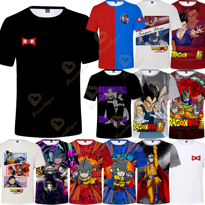Maglietta Dragon Ball Kids Anime Figures Son Goku Super Saiyan T-Shirt Manica Corta Baby Boys T-Shirt Abbigliamento Per Bambini
