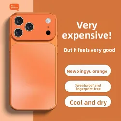 Luxury Shockproof Full - Pack Case with Large Lens Camera Protection for iPhone 15 (Orange)