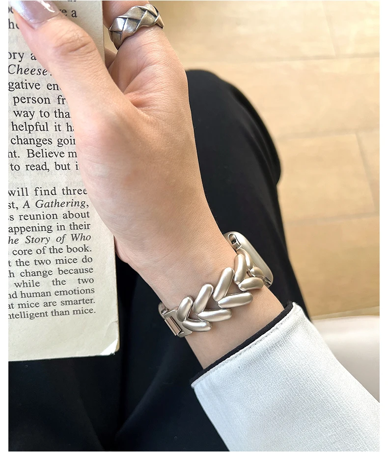 Starlight Metal Lady Strap - Elegant Zinc Alloy Watch Band
