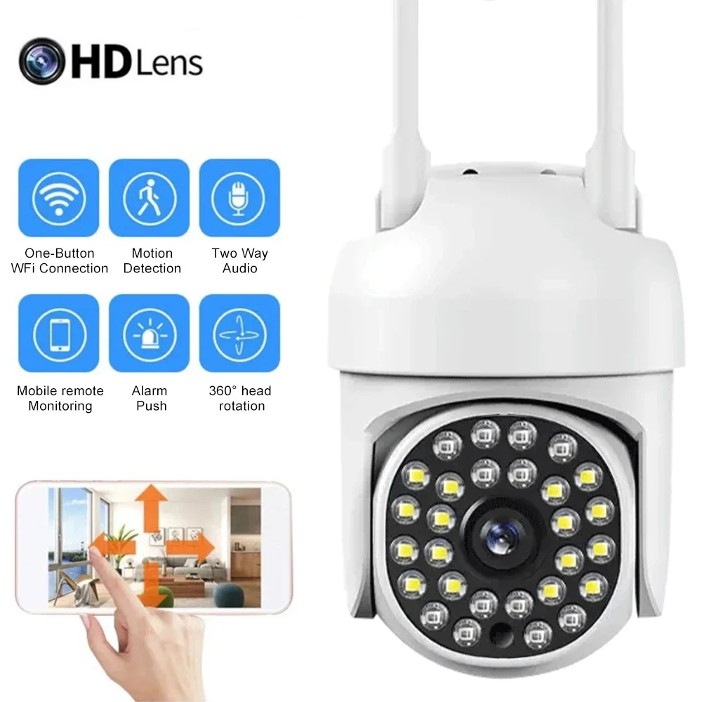 1080P Wifi Camera Sicurezza Sicurezza Sorveglianza 360 ° Panorama Visione Notturna Intelligente Home Intercom Videocamera Monitor Registratore