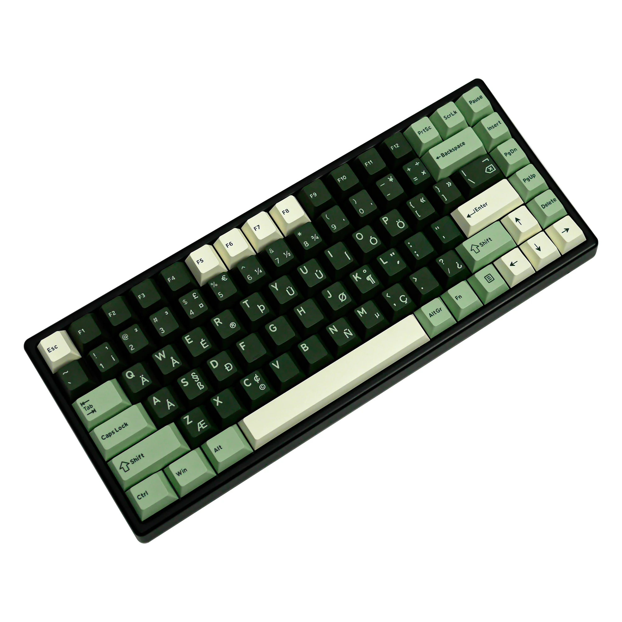Salon Keycap Grupo Pbt Doubleshot Keycap Perfil Cereja para Teclado Mecânico Laser Tailandês Hebraico Irlandês Verde Alice Verde Laser gj