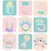 6-14Pcs Baby Rattle 0-12 Months Newborn Soft Bell Teethers Hand Shaking Crib Mobile Ring Educational Toy For Children Set Gifts 6