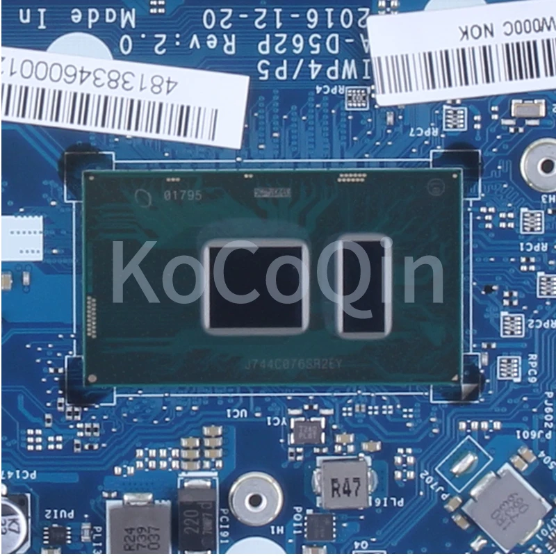 Description Picture 5 of item4G For Iconic Brand Ideapad 110-15ISK Notebook Mainboard Laptop LA-D562P 5B20L8290211 5B20L8287811 Pentium i3i5i7 6th Gen Motherboard