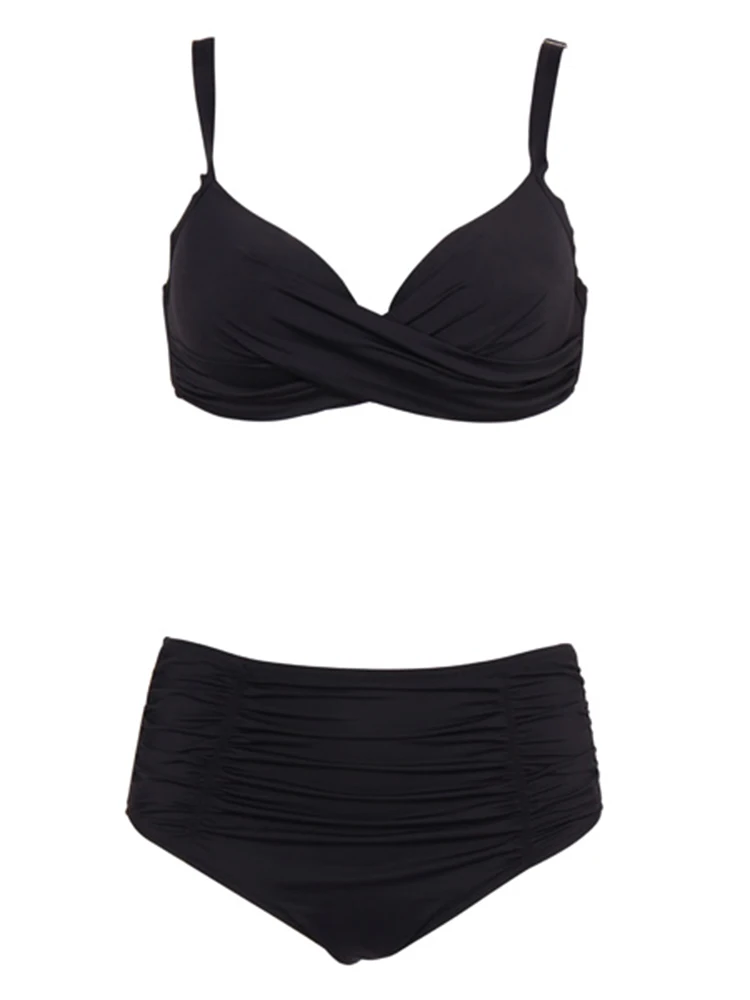 bikini sets for women HOMGAO Sexy V Neck High Waist Swimsuit For Women Bikini Set Push Up Bathing Suit Swimwear Two Piece Beachwear 2022 New Biquini bandeau bikini set