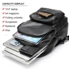 WESTAL Genuine Leather School Backpack for Students mochila Laptop Bag for 15.6'' Black Large Men Backpack for Travel  332 4