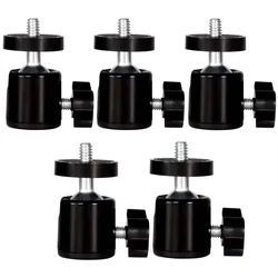 Mini Ball Head Screw Tripod Mount with Swivel Adjustment for Cameras and Accessories (5PCS Tripod Mount)