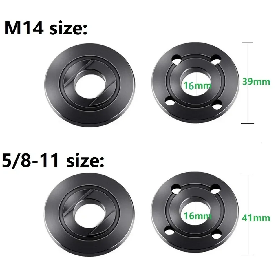 6PCS Angle Grinder Attachments, M14 Thread Self Locking Plate With Angle Grinder Spanner Key And