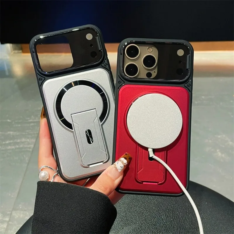 Luxury Folding Magnetic Phone Case with Lens Protector