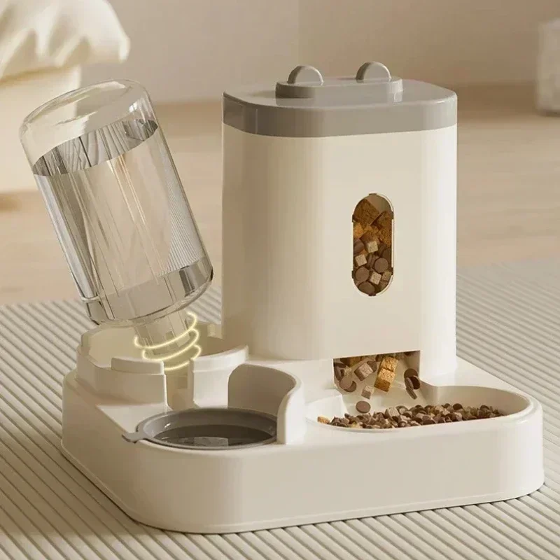 Pet Feeder 1PC Automatic Feeder Cat Dog Food Bowl Water Fountain Pet Large Capacity Raised Stand Dish Bowl For Cat Drinker Accessories