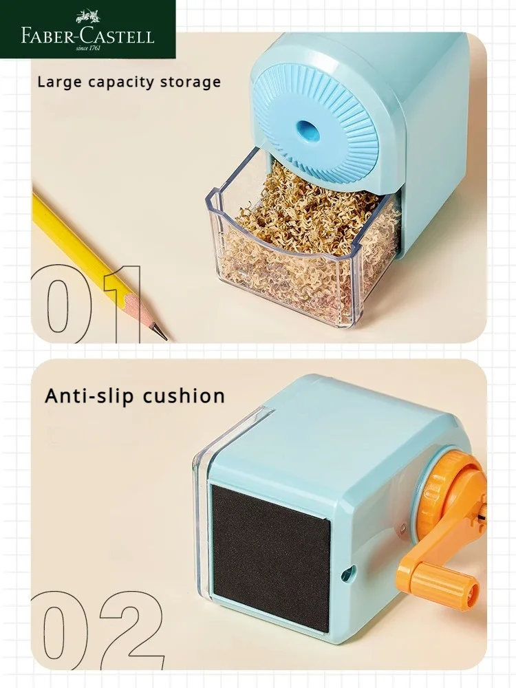 Pencil Sharpener Manual Hand Crank Sharpen 8mm in Diameter Candy Colors for Kids Artists Student Office Stationery