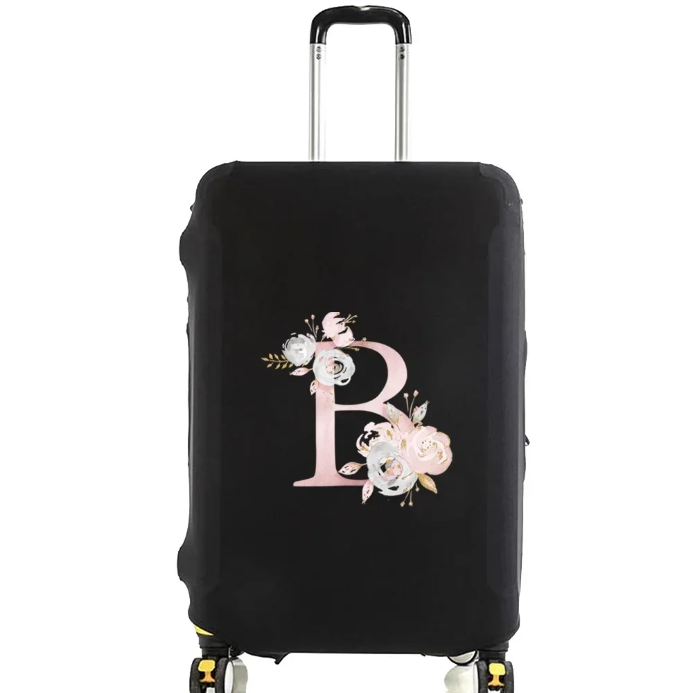 Thick Elastic Luggage Protective Cover Dust Cover Anti-Scratch Suitcase Covers Zipper Suit for 18-32 Inch Bag Pink Flower Series 5