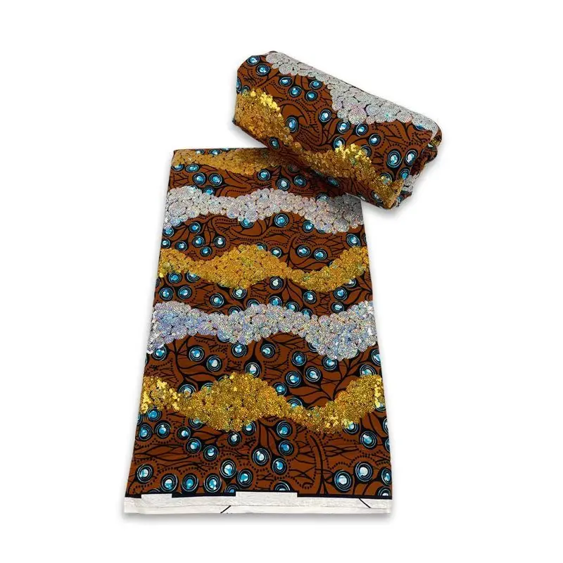 

Самые популярные африканские блестки, ткань вощеная ткань нигерийская, 100% хлопок, настоящий воск, принт, блестки для платья, шитье, рукоделие