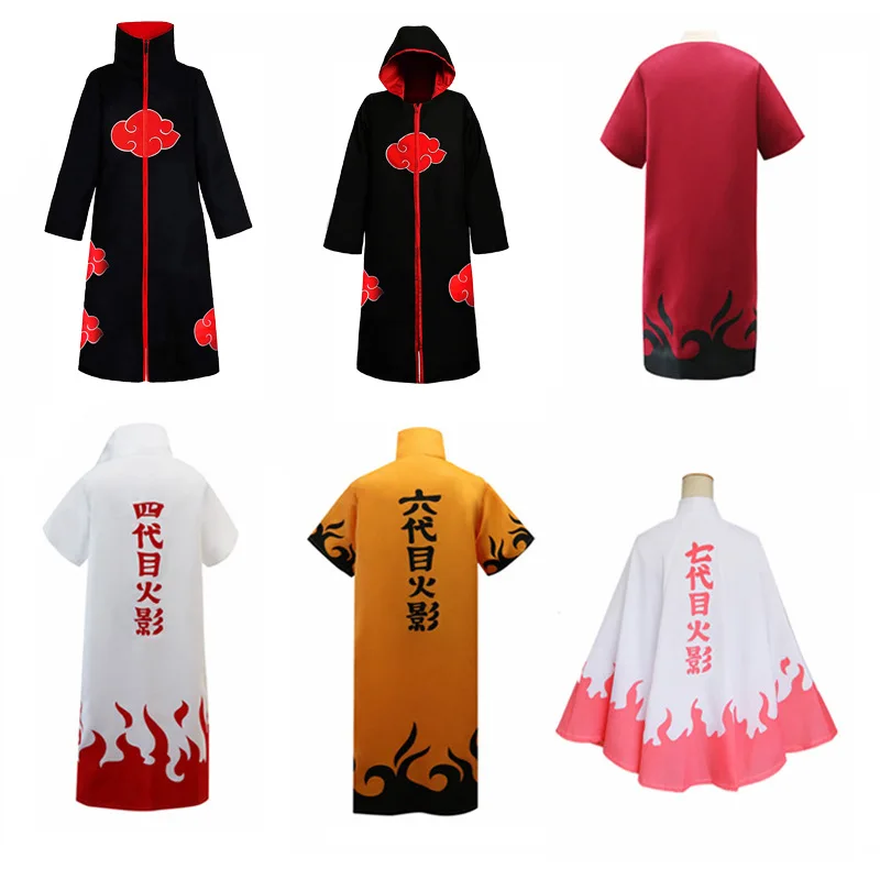 Аниме Sasuke Akatsuki Косплей Плащ Yondaime 6 Hokage Костюм Какаши Хэллоуин Тренч |
