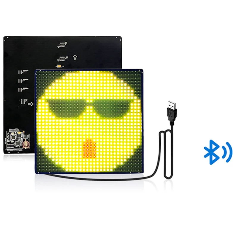 

LED Display On Car Rear Window Mobile Phone APP Control Full Color LED RGB Expression Screen Panel Very Funny Show On Car