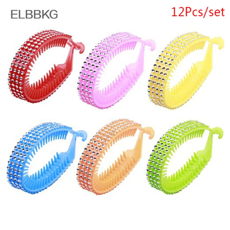 

12pcs Rhinestones Ponytail Holder Hair Claws Clips Barrettes Hairpin Bands Pins Fashion Hair Accessories For Women