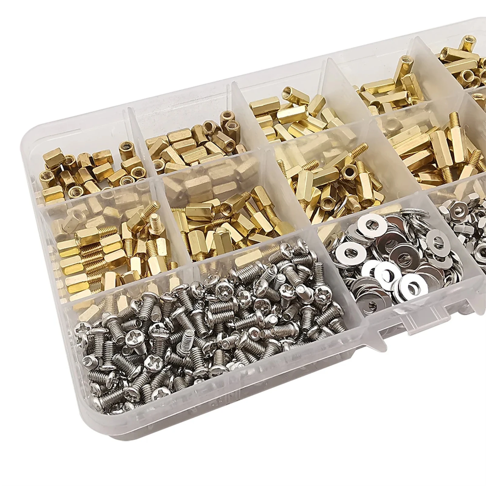 910Pcs/set M3 Male Female Hex Brass Standoff Spacer Assorted Kit Screw Nut and Washer pcb motherboard standoff Assortment Kit
