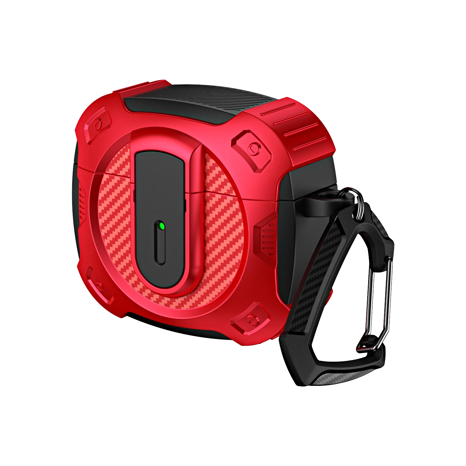 Shockproof TPU Earphone Cover with Keychain Attachment