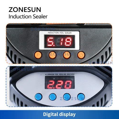 ZONESUN 휴대용 유도 밀봉기, 휴대용 전자기 병 밀봉 기계, 알루미늄 호일 뚜껑, 플라스틱 바이알 ZS-DL800 2