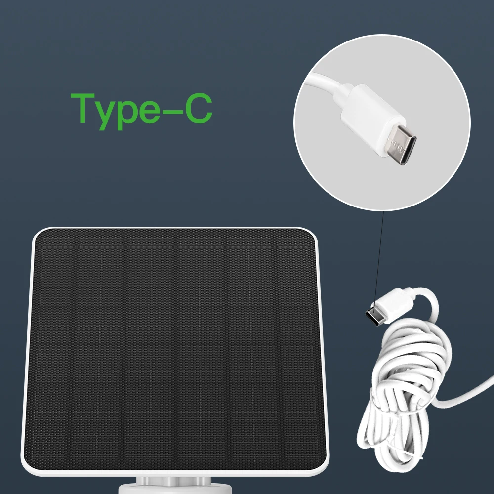 3W 6W 5V Solar Panel Micro Type-C Outdoor Solar Cells Charger Solar Panels for Security IP Camera/Small Home Light System 4